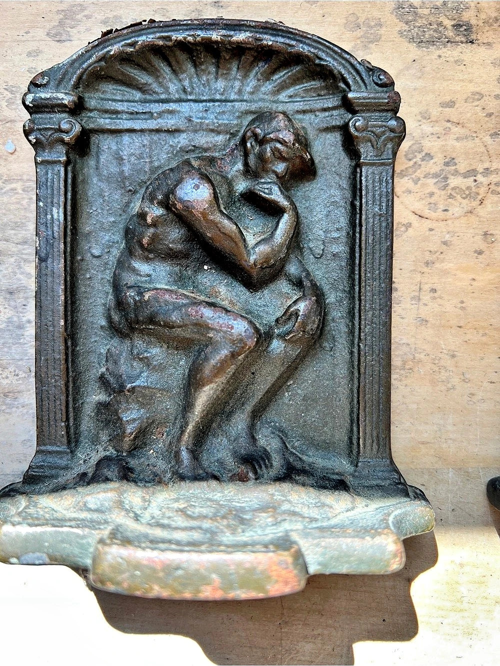 The Thinker Bookends Sculptural Decor in Cast Iron